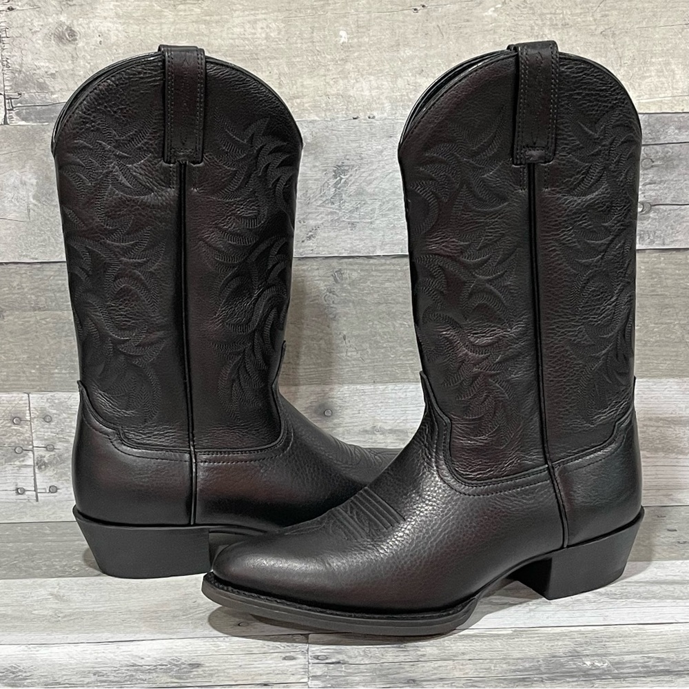 Ariat Men's Heritage R Toe Western Boot - Black - Sz - 9D .US